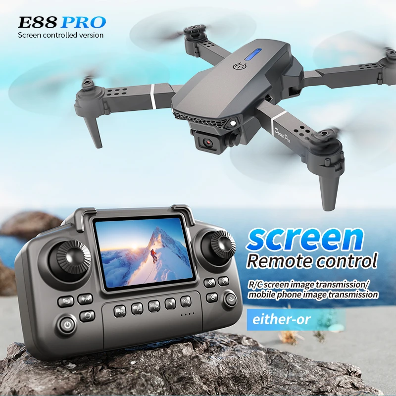 Drone Racing Camera - Dron profesional E88 PRO con pantalla