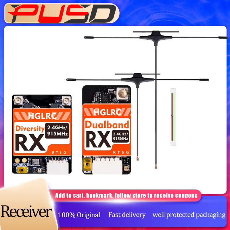 Drone Racing Receiver - Receptor HGLRC de Doble Banda con