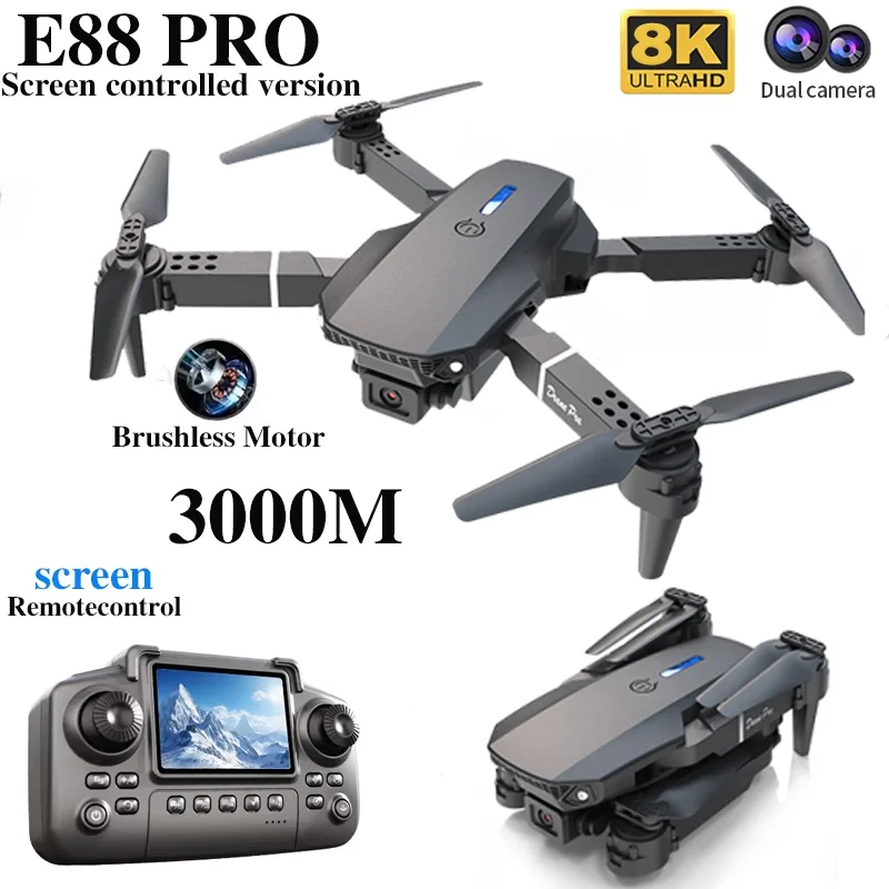 Dron profesional E88 PRO con p - Drone Racing Camera reseña y precio